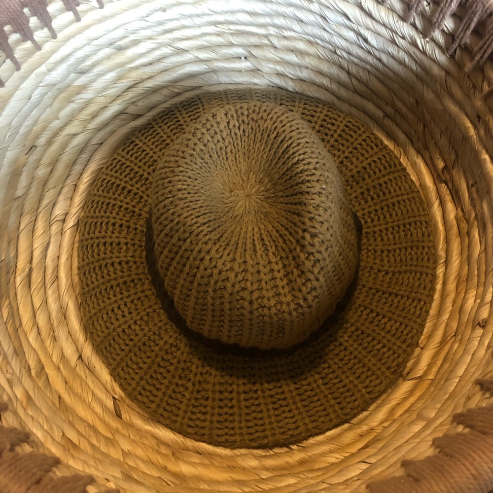 Tight knit brown hat